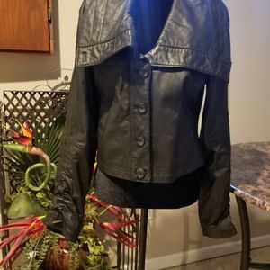 Bebe leather crop jacket